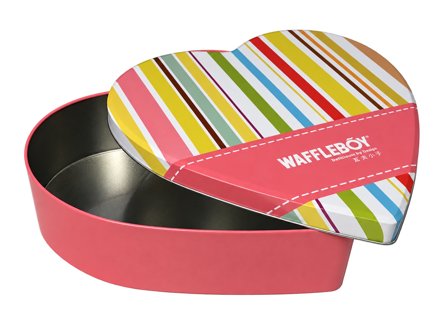 Heart-shaped tins tin